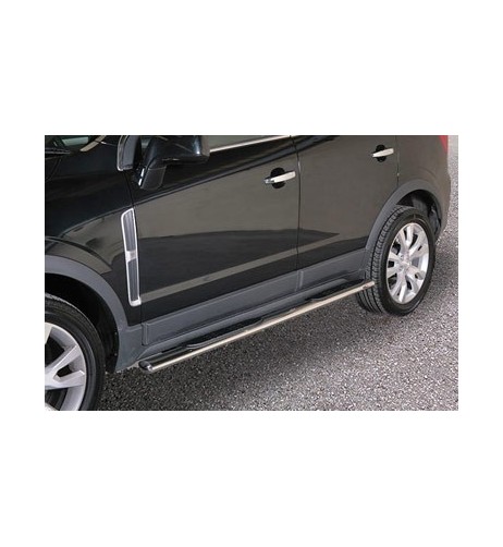 Pedane laterali ovali in acciaio inox lucido Opel Antara dal 2011