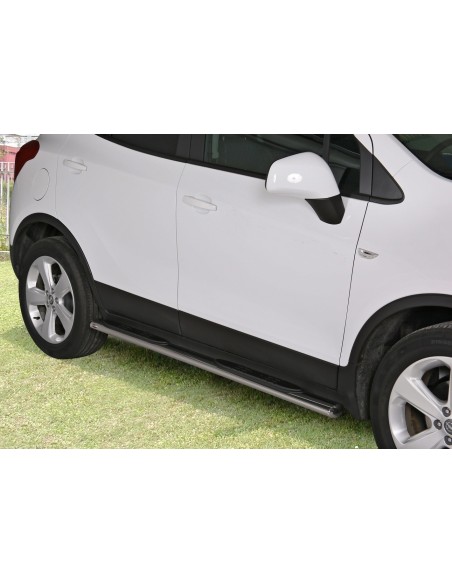 Pedane laterali ovali in acciaio inox lucido Opel Mokka 2012 2019