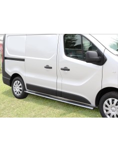 Pedane laterali ovali in acciaio inox lucido Opel Vivaro 2014 2018