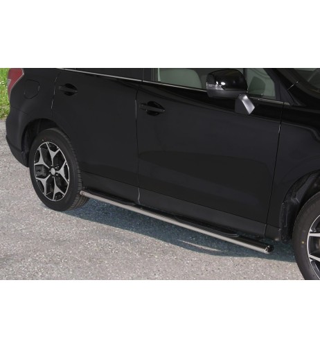 Pedane laterali ovali in acciaio inox lucido per Subaru Forester dal 2013