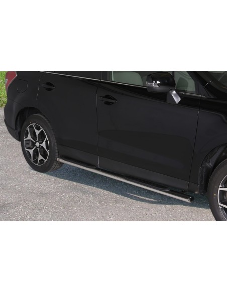 Pedane laterali ovali in acciaio inox lucido per Subaru Forester dal 2013