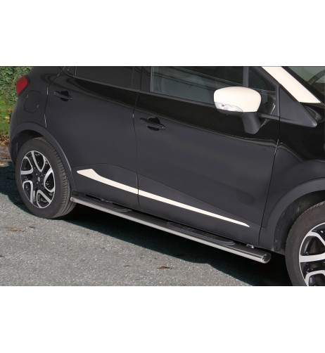 Pedane laterali ovali in acciaio inox lucido Renault Captur dal 2013