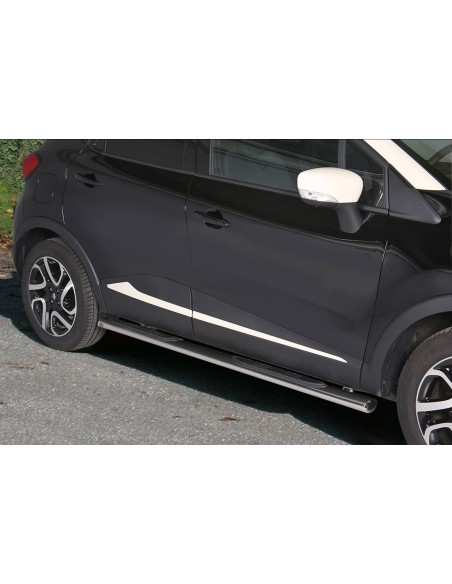 Pedane laterali ovali in acciaio inox lucido Renault Captur dal 2013