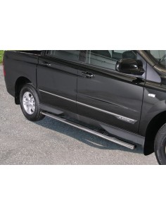 Pedane laterali ovali in acciaio inox lucido SsangYong Actyon Sport dal 200