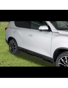 Pedane laterali ovali inox black SsangYong Rexton dal 2018