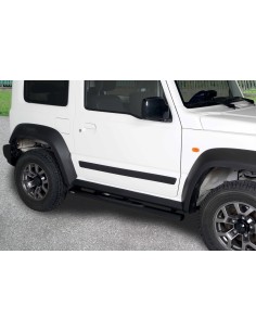 Pedane laterali ovali inox black Suzuki Jimny dal 2018