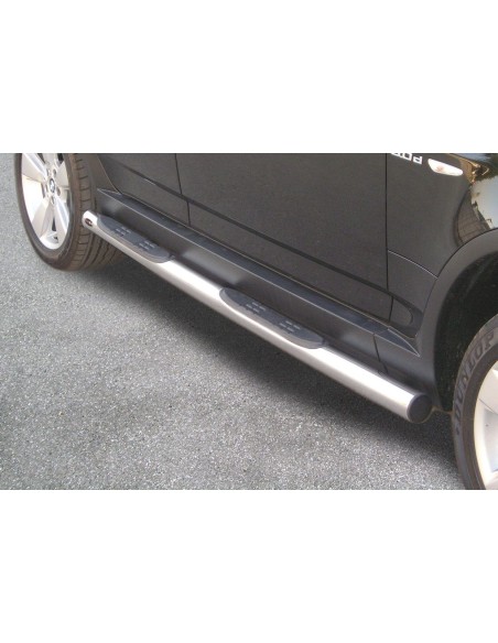 Pedane laterali ovali inox lucido 70mm Bmw X3 2003 2010