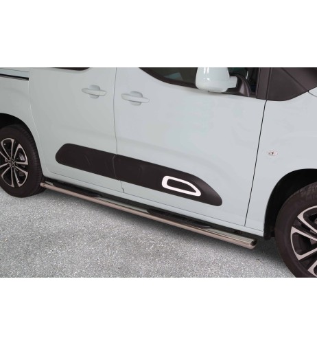 Pedane laterali ovali inox lucido Citroen Berlingo dal 2018