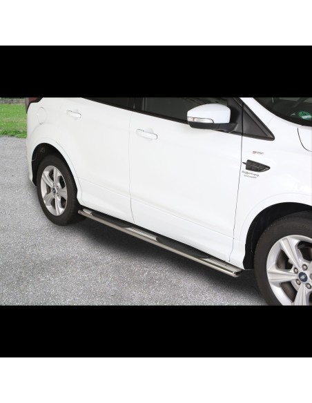 Pedane laterali ovali inox lucido Ford Kuga 2017 2019