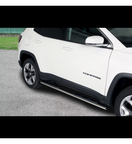 Pedane laterali ovali inox lucido Jeep Compass dal 2017