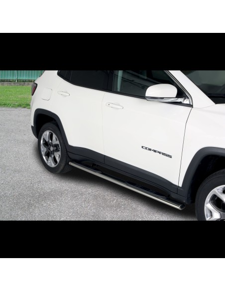 Pedane laterali ovali inox lucido Jeep Compass dal 2017