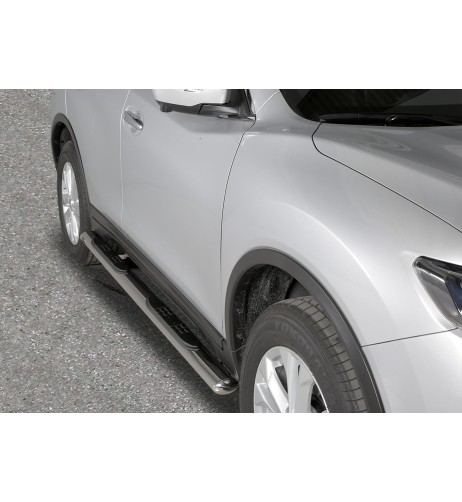 Pedane laterali ovali inox lucido Nissan X Trail dal 2015
