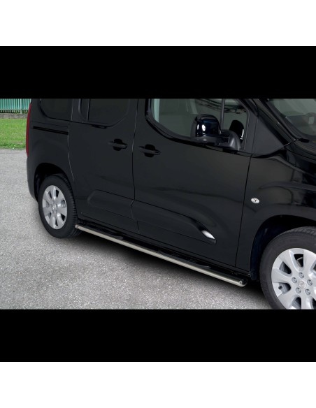 Pedane laterali ovali inox lucido Opel Combo dal 2018