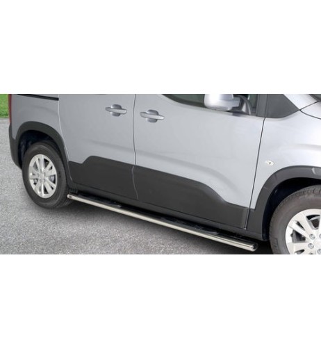Pedane laterali ovali inox lucido Peugeot Rifter dal 2018