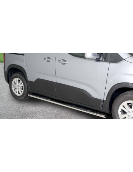 Pedane laterali ovali inox lucido Peugeot Rifter dal 2018