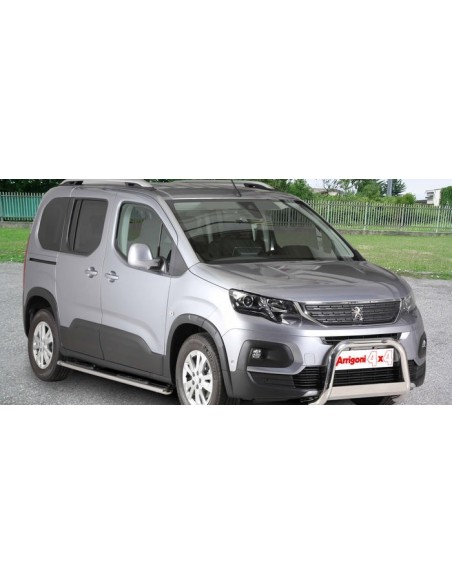 Pedane laterali ovali inox lucido Peugeot Rifter dal 2018