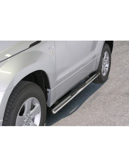 Pedane laterali ovali inox lucido Suzuki Grand Vitara dal 2005 al 2006 2 po