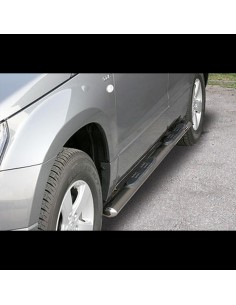 Pedane laterali ovali inox lucido Suzuki Grand Vitara dal 2005 al 2006 4 po