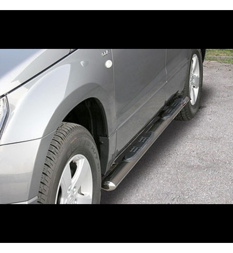 Pedane laterali ovali inox lucido Suzuki Grand Vitara dal 2005 al 2006 4 po