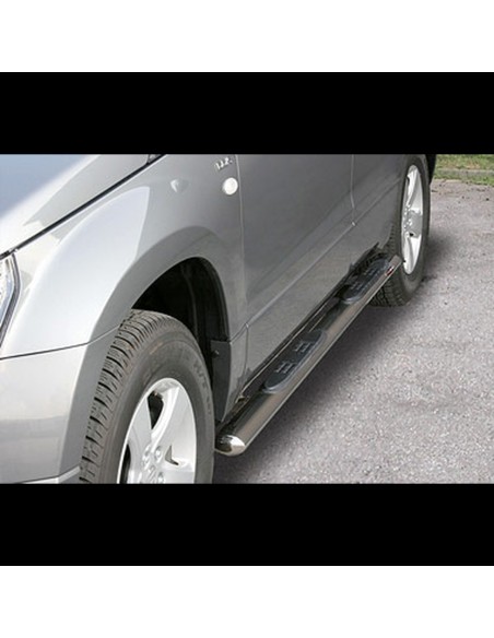 Pedane laterali ovali inox lucido Suzuki Grand Vitara dal 2005 al 2006 4 po