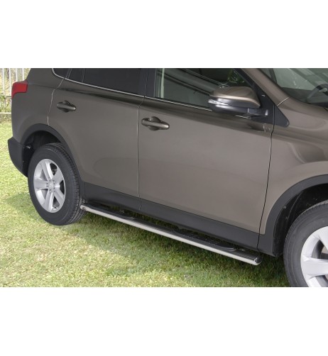 Pedane laterali ovali inox lucido Toyota Rav4 2013 2018