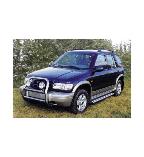 Pedane laterali S50 alluminio NERO Kia Sportage Cabrio 3 porte 1999 2003