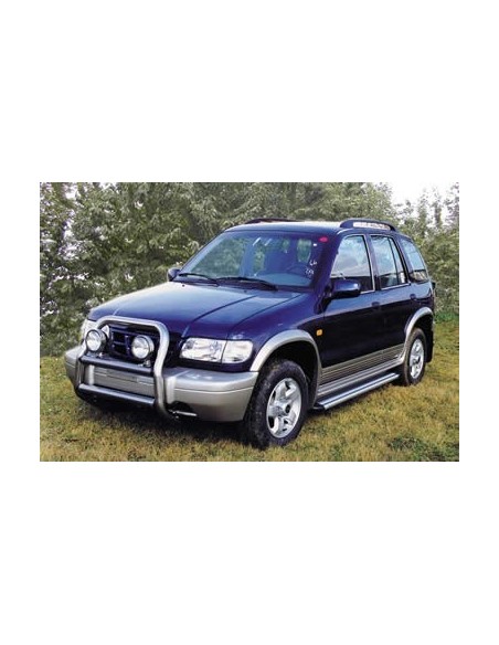 Pedane laterali S50 alluminio NERO Kia Sportage Cabrio 3 porte 1999 2003