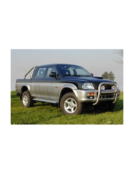 Pedane laterali S50 alluminio NERO Mitsubishi L200 dal 1997 al 2005