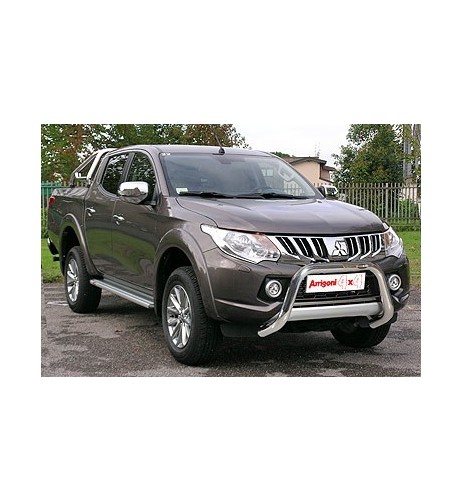 Pedane laterali S50 alluminio NERO Mitsubishi L200 Double Cab 2015 2018