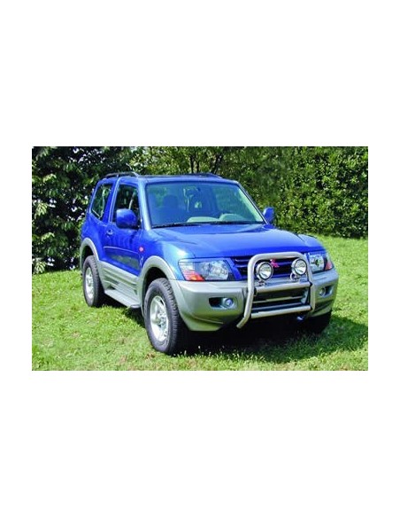 Pedane laterali S50 alluminio NERO Pajero V60 2P 2000 2002 c modanature