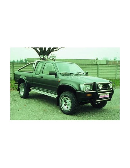 Pedane laterali S50 alluminio NERO Toyota Hilux Extra Cab dal 1988 al 1997
