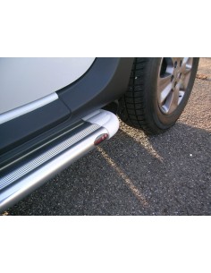 Pedane laterali S50 BIANCO stondate alluminio Fiat Fullback doppia cabina