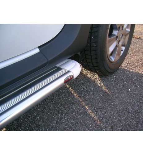 Pedane laterali S50 BIANCO stondate alluminio Fiat Fullback doppia cabina