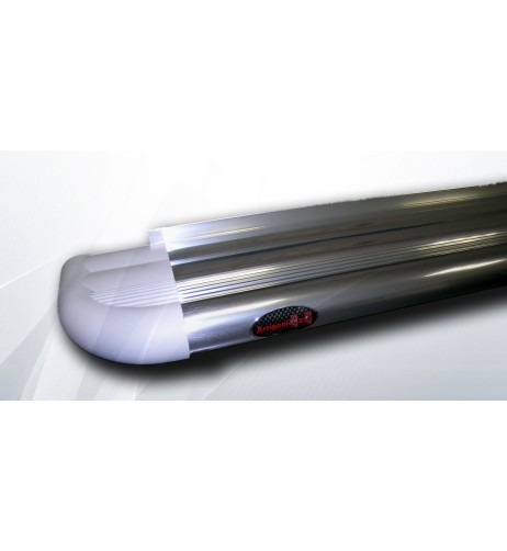 Pedane laterali S50 BIANCO stondate alluminio Fiat Fullback doppia cabina