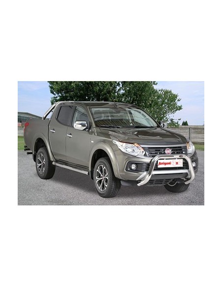 Pedane laterali S50 NERO stondate alluminio Fiat Fullback doppia cabina