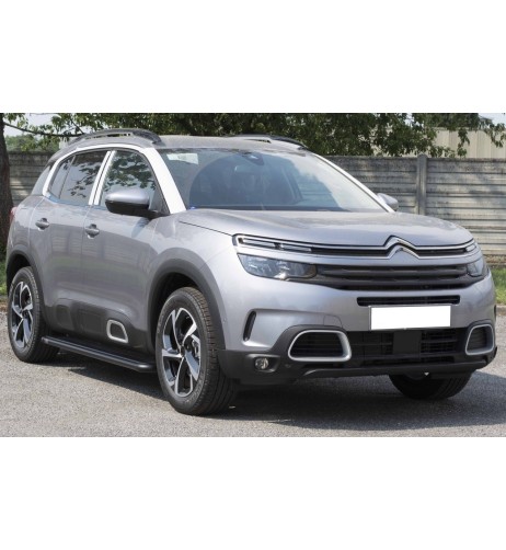 Pedane laterali S50 stondate alluminio black Citroen C5 Aircross 2018 2025