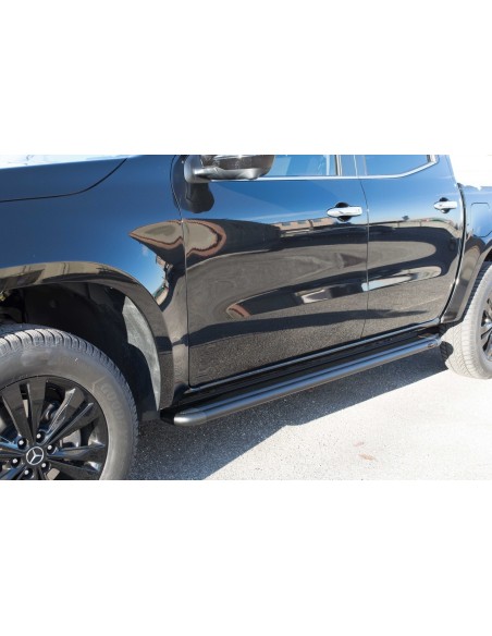 Pedane laterali S50 stondate alluminio black Mercedes Classe X doppia cabin