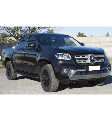 Pedane laterali S50 stondate alluminio black Mercedes Classe X doppia cabin