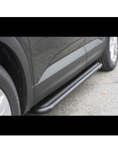 Pedane laterali S50 stondate alluminio black Opel Grandland X dal 2017