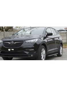 Pedane laterali S50 stondate alluminio black Opel Grandland X dal 2017 2