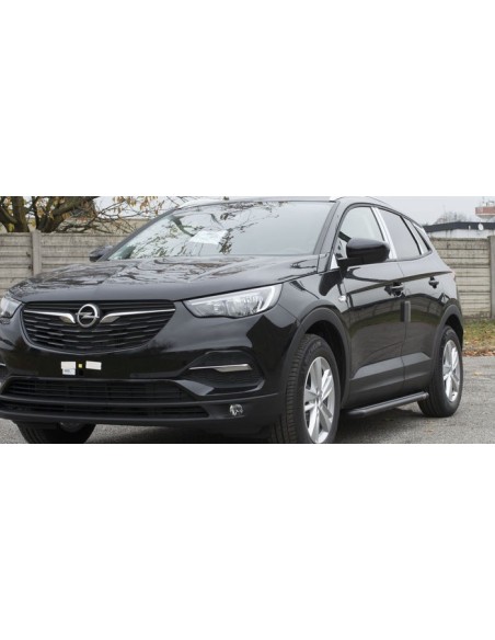 Pedane laterali S50 stondate alluminio black Opel Grandland X dal 2017