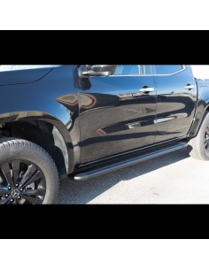 Pedane laterali S50 stondate alluminio black Renault Alaskan doppia cabina