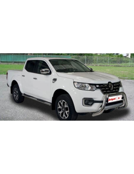 Pedane laterali S50 stondate alluminio black Renault Alaskan doppia cabina