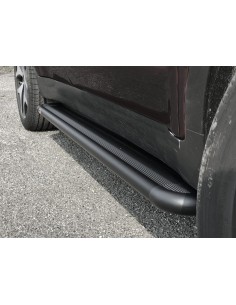 Pedane laterali S50 stondate alluminio BLACK Fiat Fullback Extracab dal 201