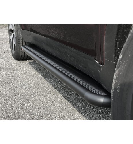 Pedane laterali S50 stondate alluminio BLACK Fiat Fullback Extracab dal 201