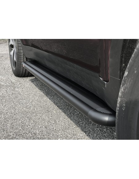 Pedane laterali S50 stondate alluminio BLACK Fiat Fullback Extracab dal 201