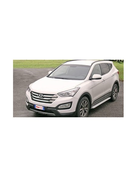 Pedane laterali S50 stondate alluminio Hyundai Santa Fe dal 2012