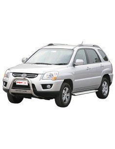 Pedane laterali S50 stondate alluminio Kia Sportage 2004 2009 con minigonne 2