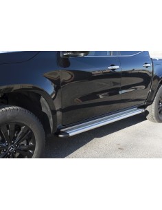 Pedane laterali S50 stondate alluminio Mercedes Classe X doppia cabina