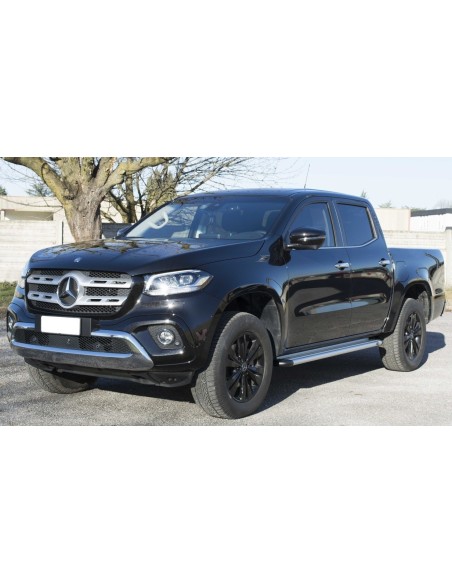 Pedane laterali S50 stondate alluminio Mercedes Classe X doppia cabina